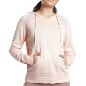 ATHLETA Blush Pink Evergreen Knit Hoodie with Pocket Size S/P